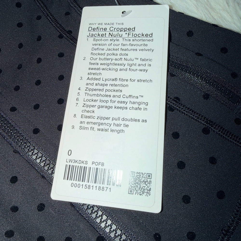 LULULEMON Flocked Define Cropped Jacket with Polka Dots - Picture 5 of 10